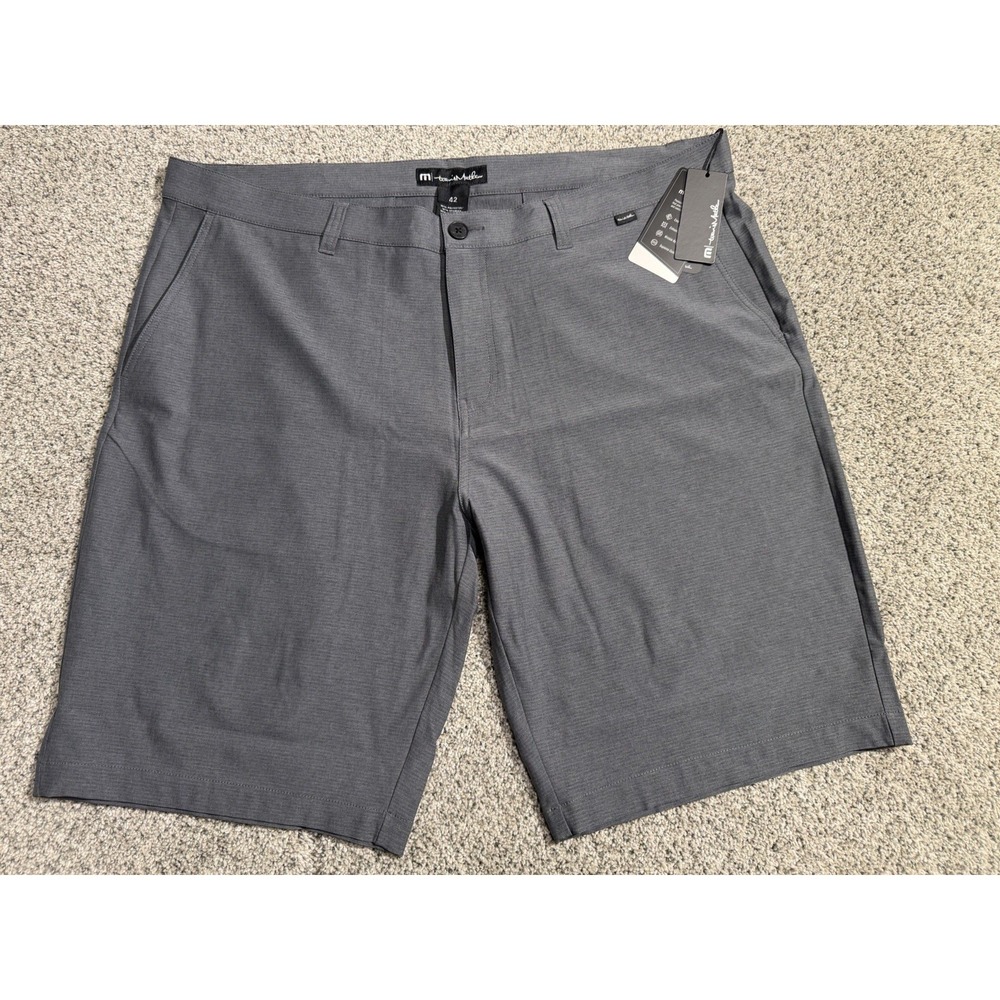 Travis Mathew Sand Harbor Shorts Mens 42x10 Grey Performance Stretch Golf NWT